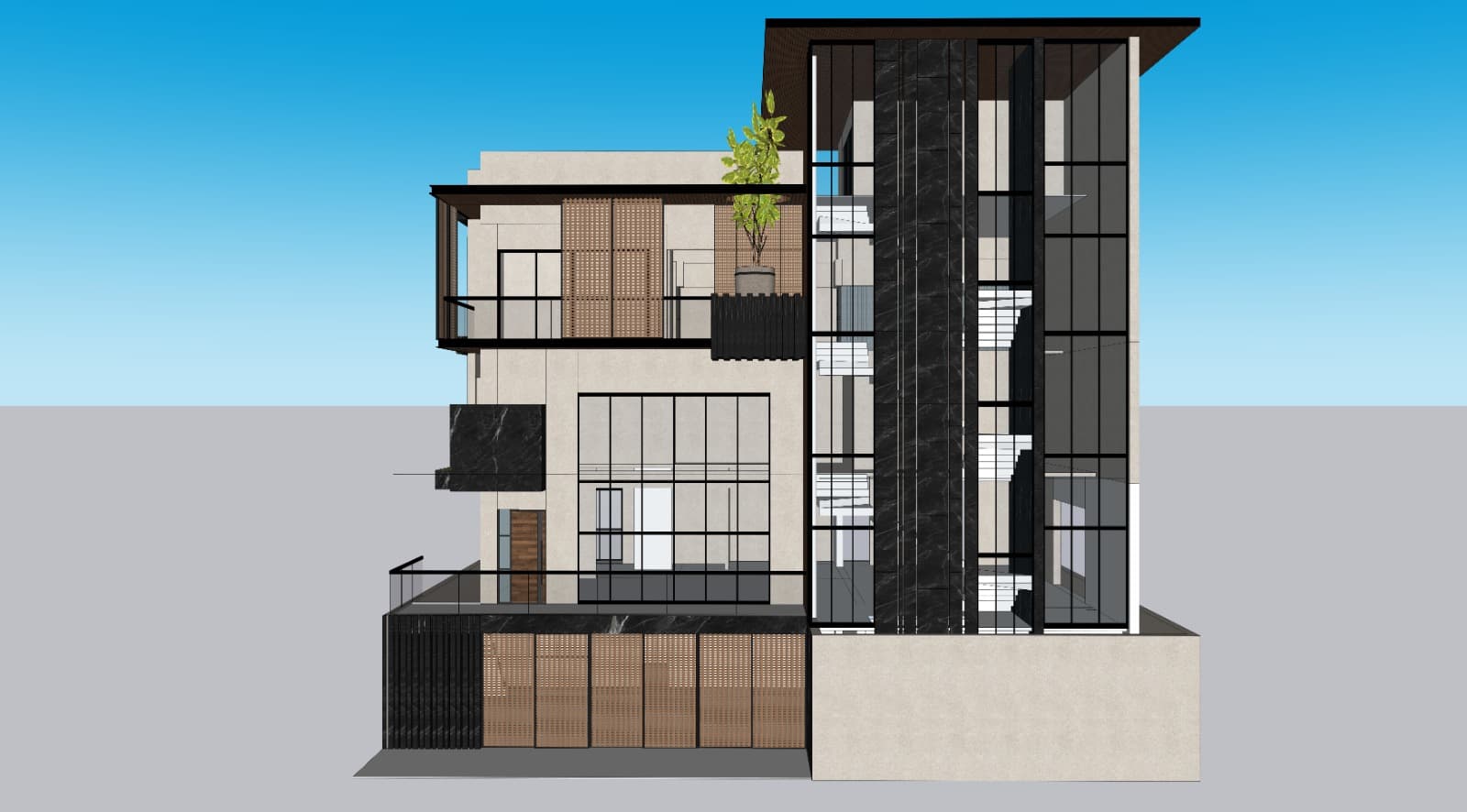 Residential Unit G+3.5 at Marvel Bunglows - Vesu (Plot 9 & 10)